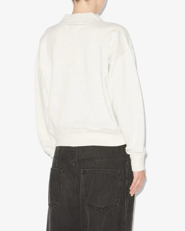 Isabel Marant -  Pull à logo blanc femme