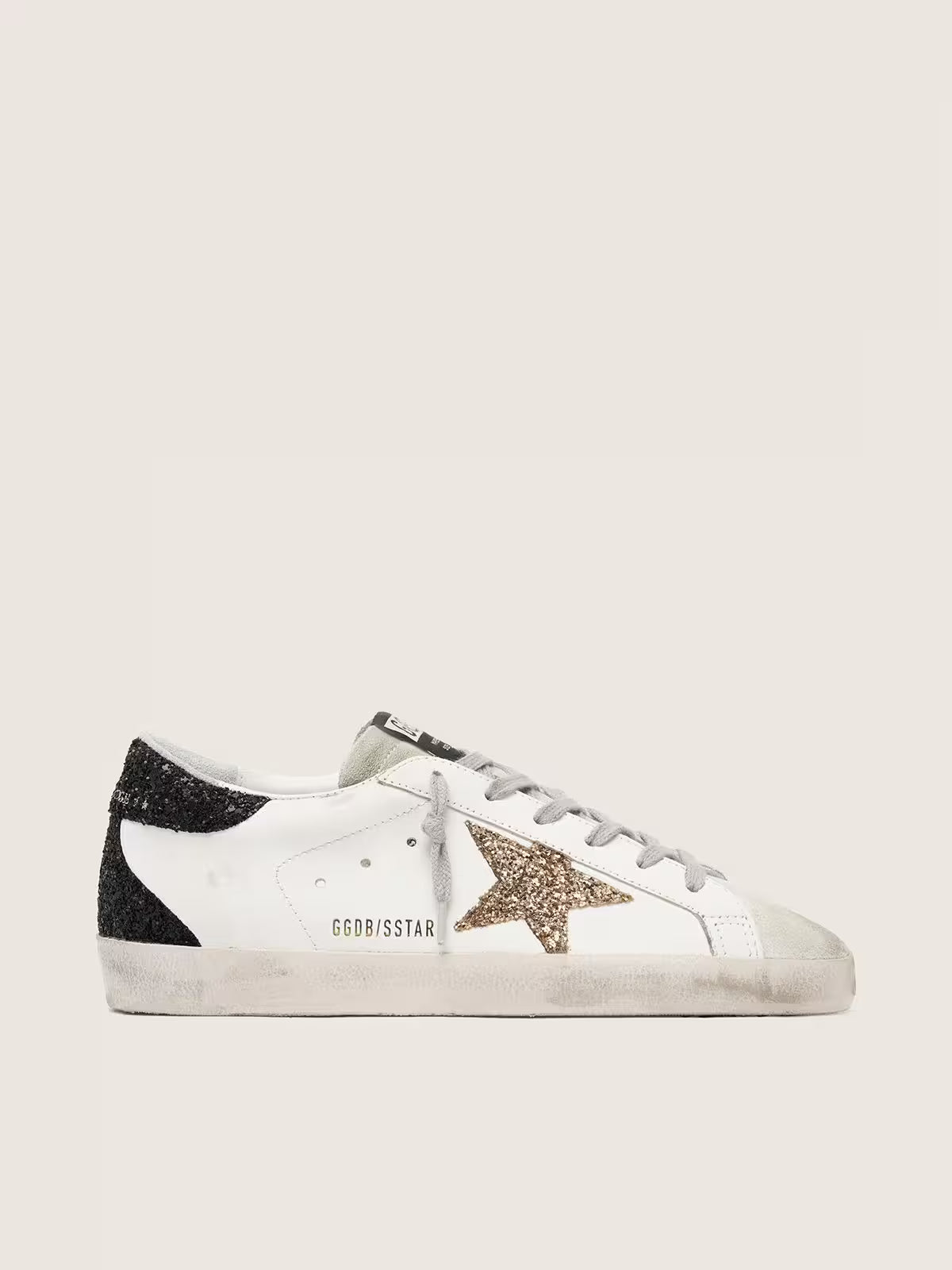 Golden Goose - Super-Star à paillettes dorées et noires