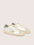Golden Goose - Super-Star grise et à paillettes argentées
