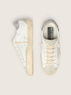 Golden Goose - Super-Star grise et à paillettes argentées