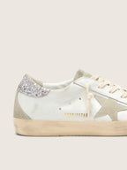 Golden Goose - Super-Star grise et à paillettes argentées