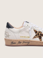 Golden Goose - Ball Star léopard et contrefort noir