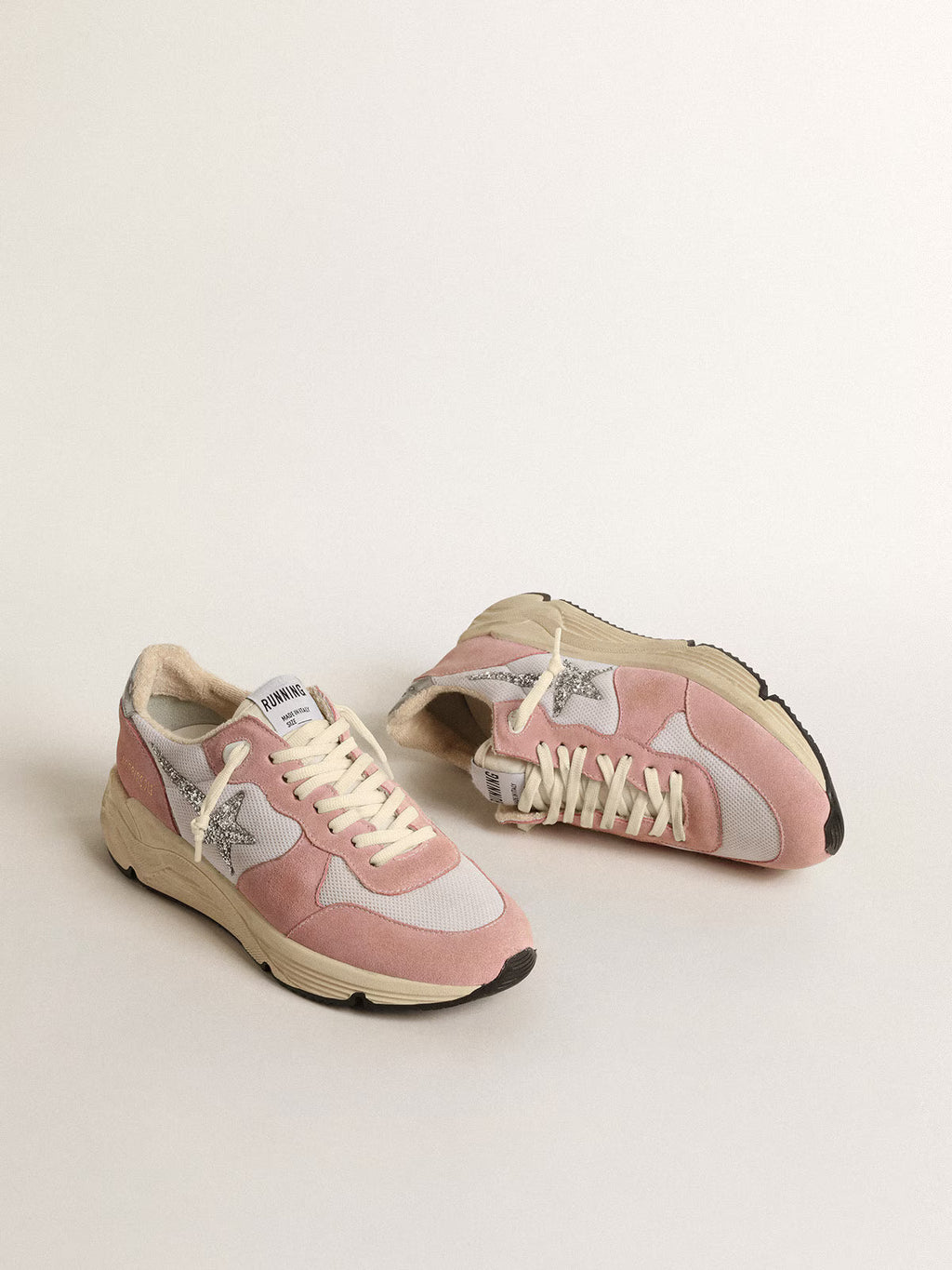 Golden Goose - Running Sole à paillettes argentées